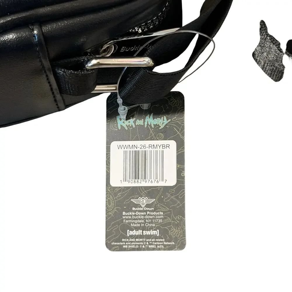 Buckle Down Rick and Morty Lenticular Face Expression Applique Crossbody